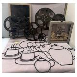 503 - COFFEE & FILM REELS WALL DECOR, WINECORK BOX