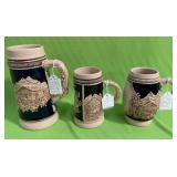 U - LOT OF THREE COLLECTIBLE STEINS (P624)