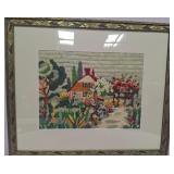 U - FRAMED NEEDLEWORK ART 18X21' (P285)