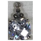443 - STERLING SILVER & CZ PENDANT (J50)