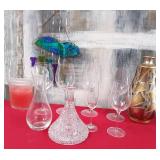 11 - DECANTER, VASES, STEMWARE, SUN CATCHER (C290)