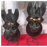 522 - LOT OF TWO TRIBAL MASKS (C187)