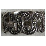 443 - VINTAGE STERLING SILVER & MARCASITE RING