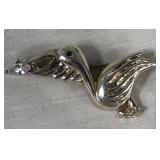 443 - SILVER PELICAN BROOCH(J131)