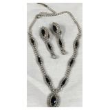 443 - COSTUME JEWELRY NECKLACE & EARRINGS (J69)