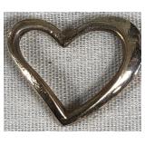 443 - STERLING SILVER FLOATING HEART PENDANT (J136