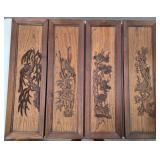 11 - 4 PANELS ASIAN ART 29X9" (C228)