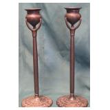 13 - PAIR OF CANDLESTICKS 12"T (B3)