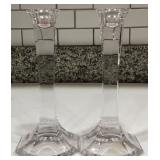 430 - PAIR OF CRYSTAL CANDLESTICKS (A18)