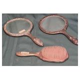 13 - VINTAGE HAND MIRRORS & BRUSH (B7)