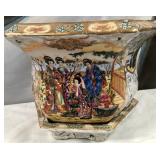 11 - VINTAGE JAPANESE SATSUMA-STYLE PLANTER (C21)