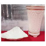 530 - LENOX VASE & LEAF DISH (C105)
