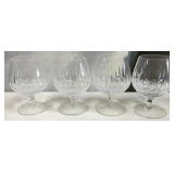 11 - 4 STUART CRYSTAL SNIFTERS (C203)