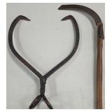 11 - 2 ANTIQUE FARM TOOLS (C214)