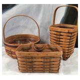 11 - 3 LONGABERGER BASKETS (C28)