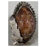 443 - SILVER & STONE RING (8) (J107)