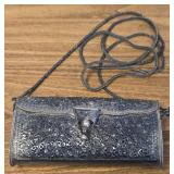 13 - VINTAGE STERLING SILVER EVENING CLUTCH BAG