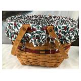 11 - LONGABERGER LINED BASKET (C27)