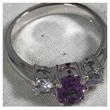 443 - SILVER & STONE RING (J115)