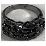 443 - 18K GOLD-PLATE CLUSTER RING (J98)