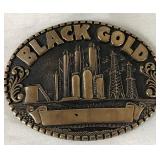 443 - BLACK GOLD COLLECTIBLE BELT BUCKLE (J187)