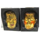11 - FILIPINO GILDED 3-D MONK FACE WALL ART