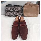 11 - SALVATORE SHOES (9.5) & PURSES (C240)