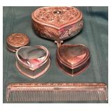 13 - VINTAGE COMB, TRINKET BOXES (B6)