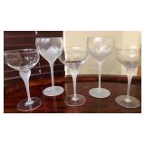 430 - 5 PIECES VINTAGE STEMWARE (A6)