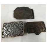 11 - LOT OF 3 COLLECTIBLE BELT BUCKLES (C68)