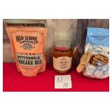 43 - NEW WMC PANCAKE MIX, SALSA, PRETZELS (N10)
