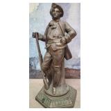 11 - VINTAGE CAST METAL SCULPTURE 8"T (P3)