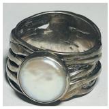 STERLING SILVER SIZE 9 RING 13.70GRS