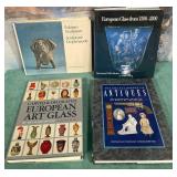 536 - LOT OF 4 EUROPEAN ART GLASS & ANTIQUES BOOKS