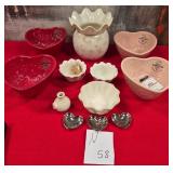 43 - NEW WMC VASE, SNACK BOWLS, TRINKET DISHES