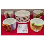 43 - NEW WMC CERAMIC SNACK CUPS (N54)