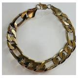 GOLDTONE FIGARO CHAIN BRACELET
