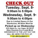 AUCTION PICK UP DAYS & HOURS