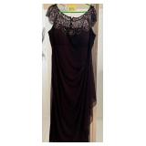 503 - ELEGANT PURPLE WINE DRESS 22W (N12)