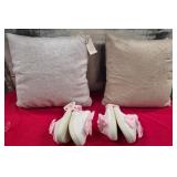 43 - NEW WMC ACCENT PILLOWS, BABY SHOES (O61)