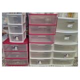 11 - SIX PLASTIC STORAGE CHESTS (U28)