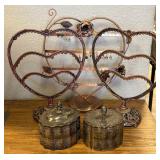 11 - COPPER JEWELRY STANDS & JARS