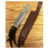 716 - LARGE VINTAGE CUSTOM MADE HORN HANDLED(2)