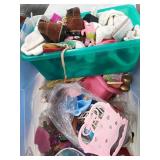 11 - BINS OF DOLL FURNITURE & TOYS (F88)