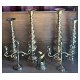11 - VINTAGE BRASS CANDLESTICKS