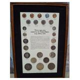 11 - COIN COLLECTION FRAMED (P32)