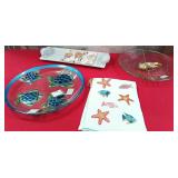 43 - NEW WMC SEA-THEMED PLATTERS & TOWEL (O6)