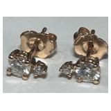 14KT GOLD DIAMOND EARRINGS