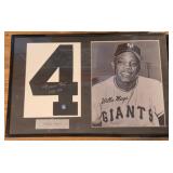 11 - WILLIE MAYS SIGNED #4 FRAMED