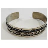 NAVAJO STAMPED METAL CUFF BRACELET
